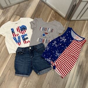 USA set. Size 5T/6. Like new!  4 pieces included.
